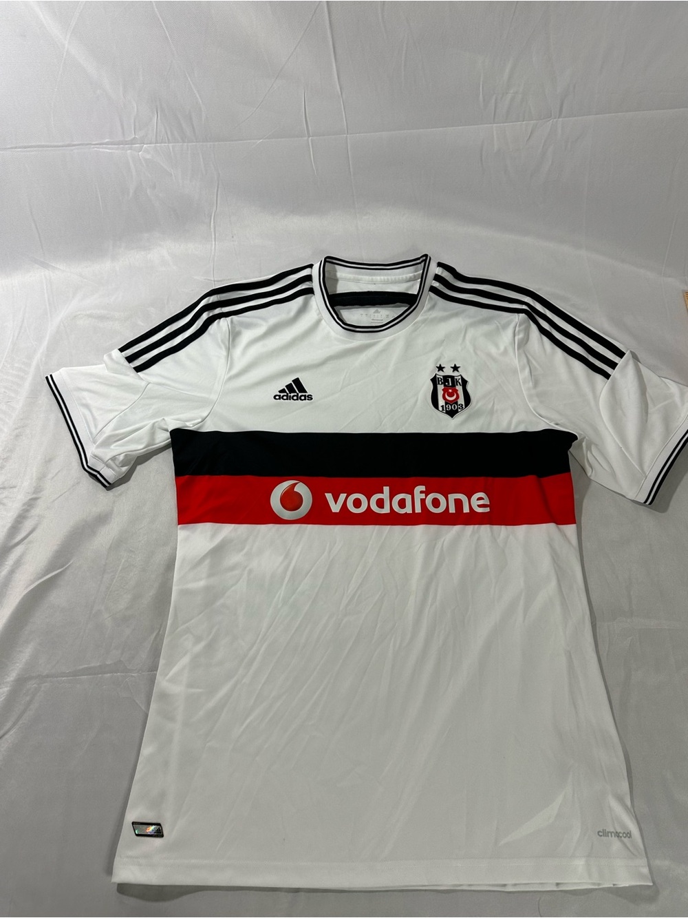 Besiktas Jersey 2014 2015 Home Soccer Jersey Mens Large White Adidas